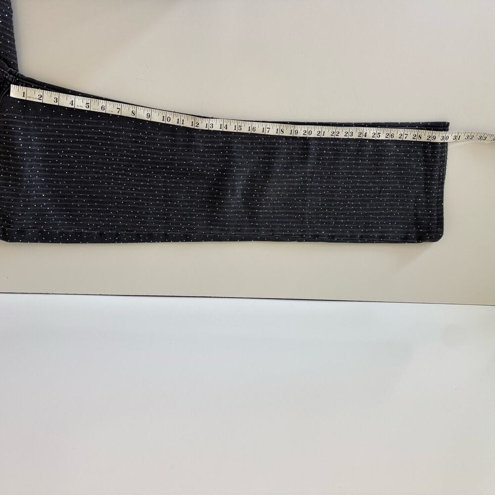 Zara Rhinestone Embellished Black Denim Jeans Size 4 Sparkly Wide Leg Glam EUC - Picture 8 of 9